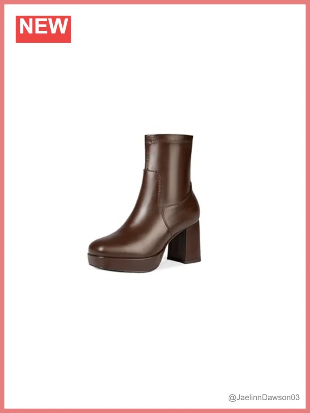 Women's Stretch Ankle Boots Chunky Heel Platform Square Toe Booties